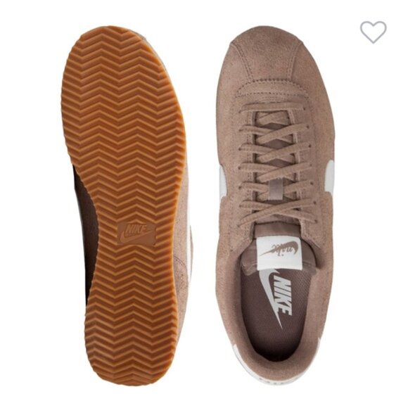 Ws 9 Nike Cortez Vintage Mink Brown / White Gum Med Brown Suede Sneakers - Picture 8 of 11